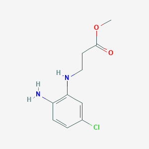 molecular formula C10H13ClN2O2 B7972660 Methyl 3-[(2-amino-5-chlorophenyl)amino]propanoate 