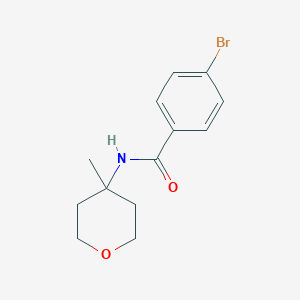 molecular formula C13H16BrNO2 B7972667 4-Bromo-N-(4-methyltetrahydro-2H-pyran-4-yl)benzamide 