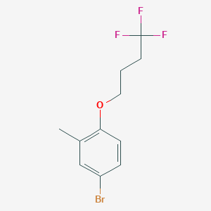 molecular formula C11H12BrF3O B7972668 4-Bromo-2-methyl-1-(4,4,4-trifluorobutoxy)benzene 