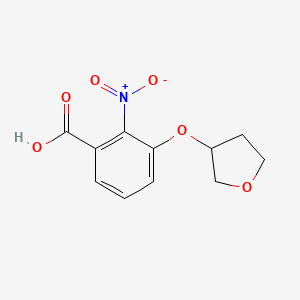 molecular formula C11H11NO6 B7972698 2-Nitro-3-(oxolan-3-yloxy)benzoic acid 