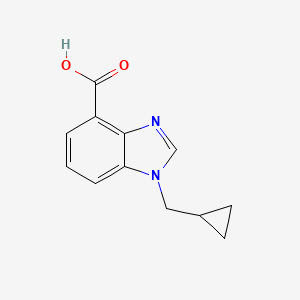 molecular formula C12H12N2O2 B7972705 1-(cyclopropylmethyl)-1H-1,3-benzodiazole-4-carboxylic acid 