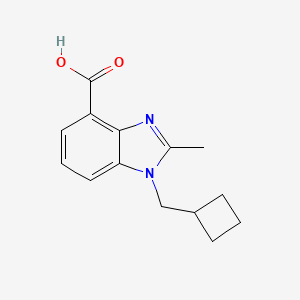 molecular formula C14H16N2O2 B7972732 1-(cyclobutylmethyl)-2-methyl-1H-1,3-benzodiazole-4-carboxylic acid 
