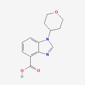 molecular formula C13H14N2O3 B7972738 1-(oxan-4-yl)-1H-1,3-benzodiazole-4-carboxylic acid 