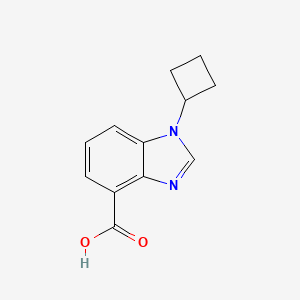 molecular formula C12H12N2O2 B7972746 1-cyclobutyl-1H-1,3-benzodiazole-4-carboxylic acid 