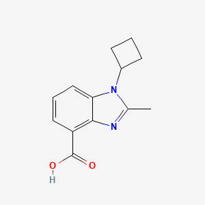 molecular formula C13H14N2O2 B7972754 1-cyclobutyl-2-methyl-1H-1,3-benzodiazole-4-carboxylic acid 