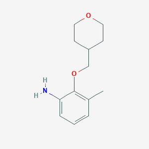 molecular formula C13H19NO2 B7972780 3-Methyl-2-(tetrahydro-pyran-4-ylmethoxy)-phenylamine 