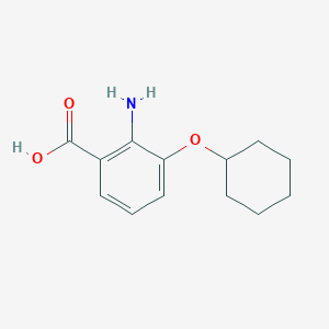 molecular formula C13H17NO3 B7972798 2-Amino-3-(cyclohexyloxy)benzoic acid 