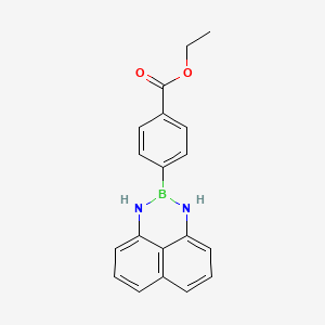 molecular formula C19H17BN2O2 B7972823 Ethyl 4-(1H-naphtho[1,8-de][1,3,2]diazaborinin-2(3H)-yl)benzoate 
