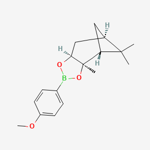 molecular formula C17H23BO3 B7972825 (3Ar,4r,6r,7as)-2-(4-methoxyphenyl)-3a,5,5-trimethylhexahydro-4,6-methanobenzo[d][1,3,2]dioxaborole 