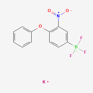 molecular formula C12H8BF3KNO3 B7972833 Potassium trifluoro(3-nitro-4-phenoxyphenyl)boranuide 