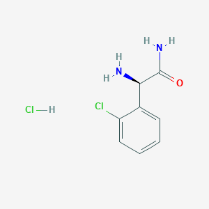 molecular formula C8H10Cl2N2O B7972839 (R)-2-amino-2-(2-chlorophenyl)acetamidehydrochloride 
