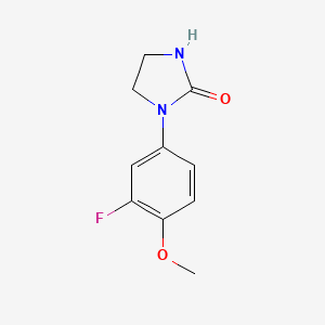 molecular formula C10H11FN2O2 B7972884 1-(3-Fluoro-4-methoxyphenyl)imidazolidin-2-one 