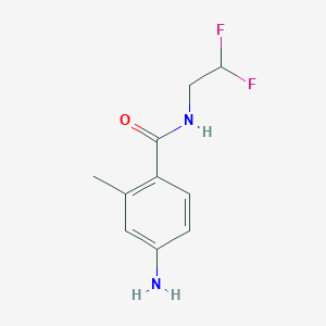 molecular formula C10H12F2N2O B7972890 4-Amino-N-(2,2-difluoroethyl)-2-methylbenzamide 