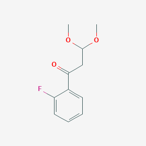 molecular formula C11H13FO3 B7972896 1-(2-Fluorophenyl)-3,3-dimethoxypropan-1-one 