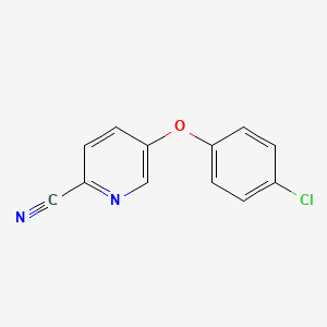 molecular formula C12H7ClN2O B7972897 5-(4-Chlorophenoxy)picolinonitrile 