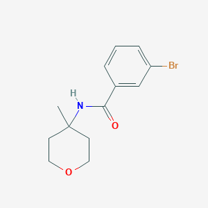 molecular formula C13H16BrNO2 B7972905 3-Bromo-N-(4-methyltetrahydro-2H-pyran-4-yl)benzamide 