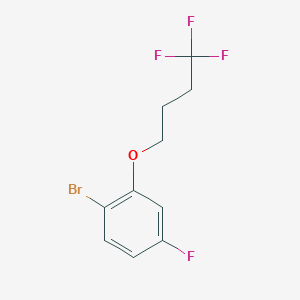 molecular formula C10H9BrF4O B7972912 1-Bromo-4-fluoro-2-(4,4,4-trifluorobutoxy)benzene 
