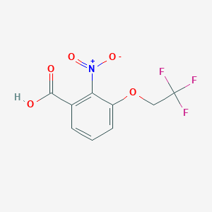 molecular formula C9H6F3NO5 B7972923 2-Nitro-3-(2,2,2-trifluoroethoxy)benzoic acid 