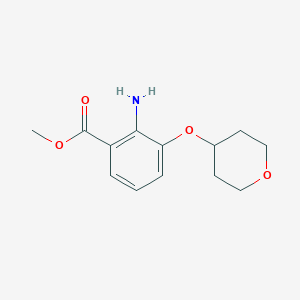 molecular formula C13H17NO4 B7972936 methyl 2-amino-3-(tetrahydro-2H-pyran-4-yloxy)benzoate 