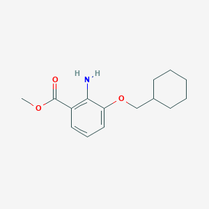 molecular formula C15H21NO3 B7972945 Methyl 2-amino-3-(cyclohexylmethoxy)benzoate 