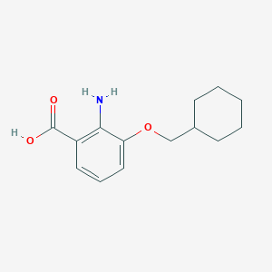 molecular formula C14H19NO3 B7972952 2-Amino-3-(cyclohexylmethoxy)benzoic acid 