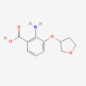 molecular formula C11H13NO4 B7972967 2-Amino-3-((tetrahydrofuran-3-yl)oxy)benzoic acid 