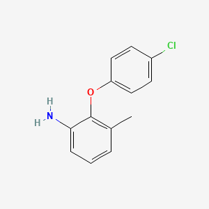molecular formula C13H12ClNO B7972973 2-(4-Chlorophenoxy)-3-methyl-aniline 