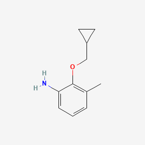 molecular formula C11H15NO B7972983 2-(Cyclopropylmethoxy)-3-methylaniline 