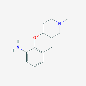 molecular formula C13H20N2O B7972985 3-Methyl-2-((1-methylpiperidin-4-yl)oxy)aniline 