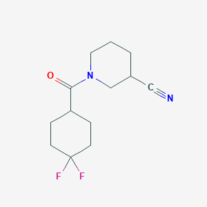 molecular formula C13H18F2N2O B7973003 1-(4,4-Difluorocyclohexanecarbonyl)piperidine-3-carbonitrile 