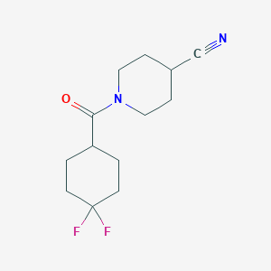 molecular formula C13H18F2N2O B7973005 1-(4,4-Difluorocyclohexanecarbonyl)piperidine-4-carbonitrile 