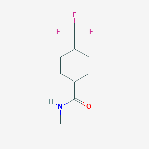 molecular formula C9H14F3NO B7973015 N-methyl-4-(trifluoromethyl)cyclohexane-1-carboxamide 