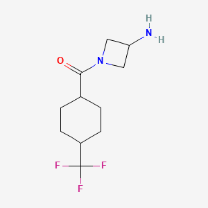 molecular formula C11H17F3N2O B7973026 1-[4-(Trifluoromethyl)cyclohexanecarbonyl]azetidin-3-amine 