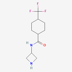 molecular formula C11H17F3N2O B7973032 N-(Azetidin-3-yl)-4-(trifluoromethyl)cyclohexane-1-carboxamide 
