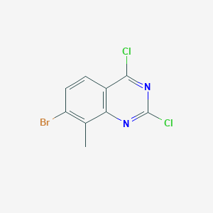 molecular formula C9H5BrCl2N2 B7973049 7-Bromo-2,4-dichloro-8-methylquinazoline 