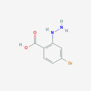 molecular formula C7H7BrN2O2 B7973056 4-Bromo-2-hydrazinylbenzoic acid CAS No. 1232133-69-5