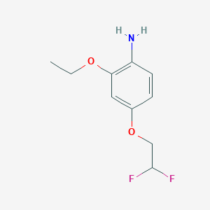 molecular formula C10H13F2NO2 B7973076 4-(2,2-Difluoroethoxy)-2-ethoxyaniline 