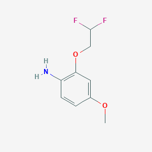 molecular formula C9H11F2NO2 B7973077 2-(2,2-Difluoroethoxy)-4-methoxyaniline 