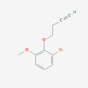 molecular formula C11H11BrO2 B7973117 1-Bromo-2-(but-3-yn-1-yloxy)-3-methoxybenzene 