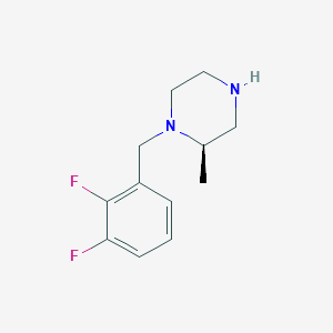 molecular formula C12H16F2N2 B7973125 (R)-1-(2,3-Difluorobenzyl)-2-methylpiperazine 