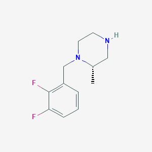 molecular formula C12H16F2N2 B7973129 (S)-1-(2,3-Difluorobenzyl)-2-methylpiperazine 
