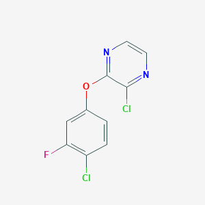 2-Chloro-3-(4-chloro-3-fluorophenoxy)pyrazine