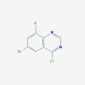 molecular formula C8H3BrClFN2 B7973163 6-Bromo-4-chloro-8-fluoroquinazoline 