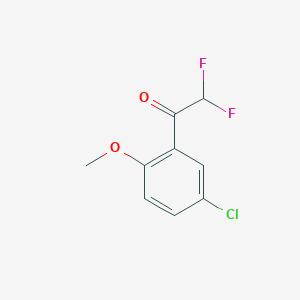 molecular formula C9H7ClF2O2 B7973206 1-(5-Chloro-2-methoxyphenyl)-2,2-difluoroethanone 