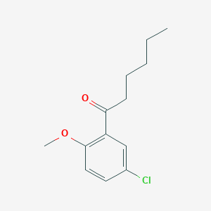 molecular formula C13H17ClO2 B7973212 1-(5-Chloro-2-methoxyphenyl)hexan-1-one 