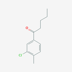 molecular formula C12H15ClO B7973226 1-(3-Chloro-4-methylphenyl)pentan-1-one 