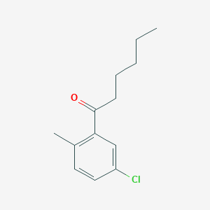 molecular formula C13H17ClO B7973253 1-(5-Chloro-2-methylphenyl)hexan-1-one 