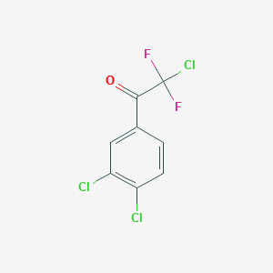molecular formula C8H3Cl3F2O B7973262 2-Chloro-1-(3,4-dichlorophenyl)-2,2-difluoroethanone 