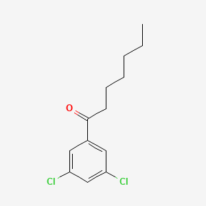 molecular formula C13H16Cl2O B7973282 1-(3,5-Dichlorophenyl)heptan-1-one 
