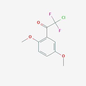 molecular formula C10H9ClF2O3 B7973302 2-Chloro-1-(2,5-dimethoxyphenyl)-2,2-difluoroethanone 
